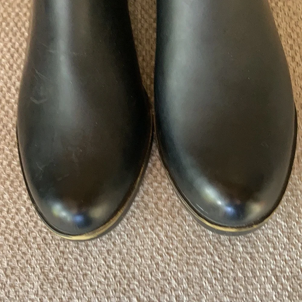 LUCKY BRAND Black Rubber Chelsea Rain Boots Womens Size 6
